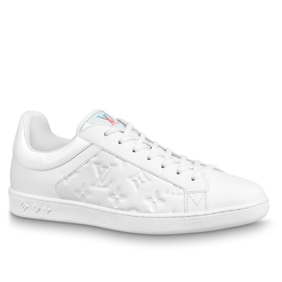 Louis Vuitton White Leather And Blue/Red Terry Fabric Luxembourg Sneakers  Size 39 Louis Vuitton